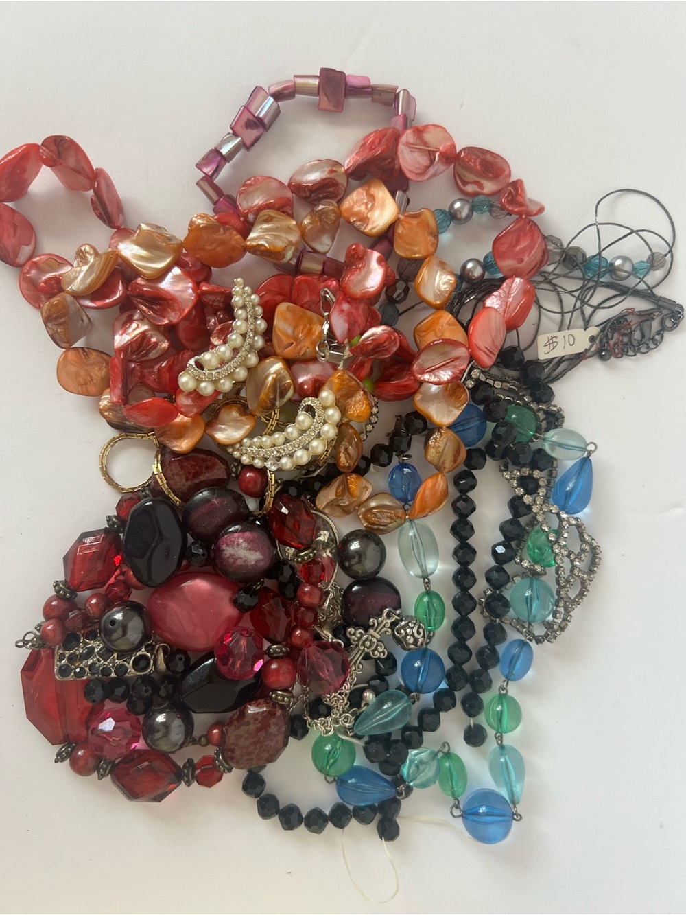 Junk Broken Jewelry DIY Arts Crafts Repurpose Apx. 1 pound 2 ounces Mixed colors
